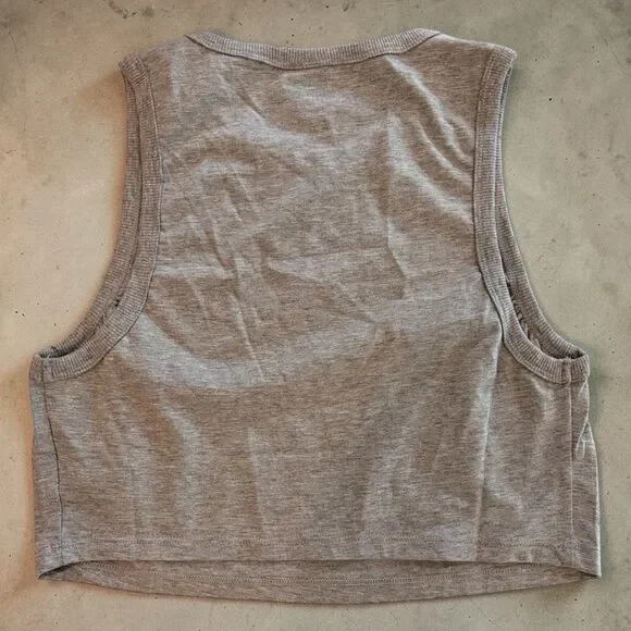 NWT: Volcom Heather Gray Crop Top - Picture 2 of 4